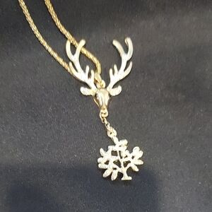BETSEY JOHNSON Reindeer Pendant Necklace